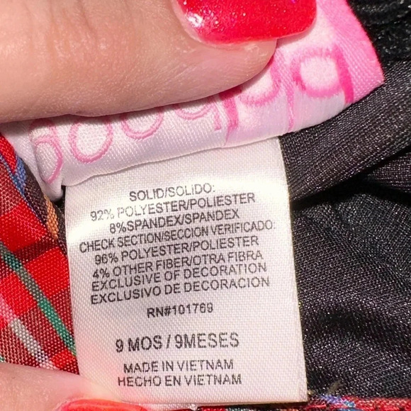 GOODLAD RED PLAID ROMPER SIZE 9M - Picture 3 of 7